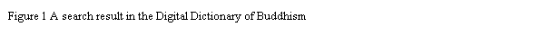 Text Box: Figure 5 A search result in the Digital Dictionary of Buddhism